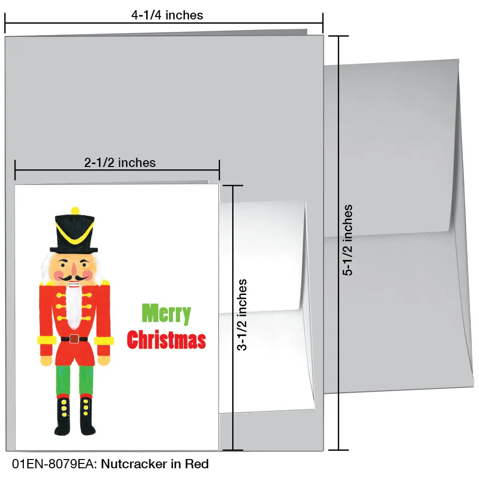 Nutcracker In Red, Greeting Card (8079EA)