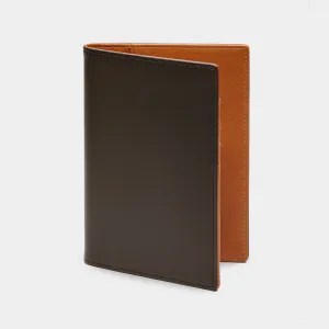 Passport Holder in Brown and Cognac