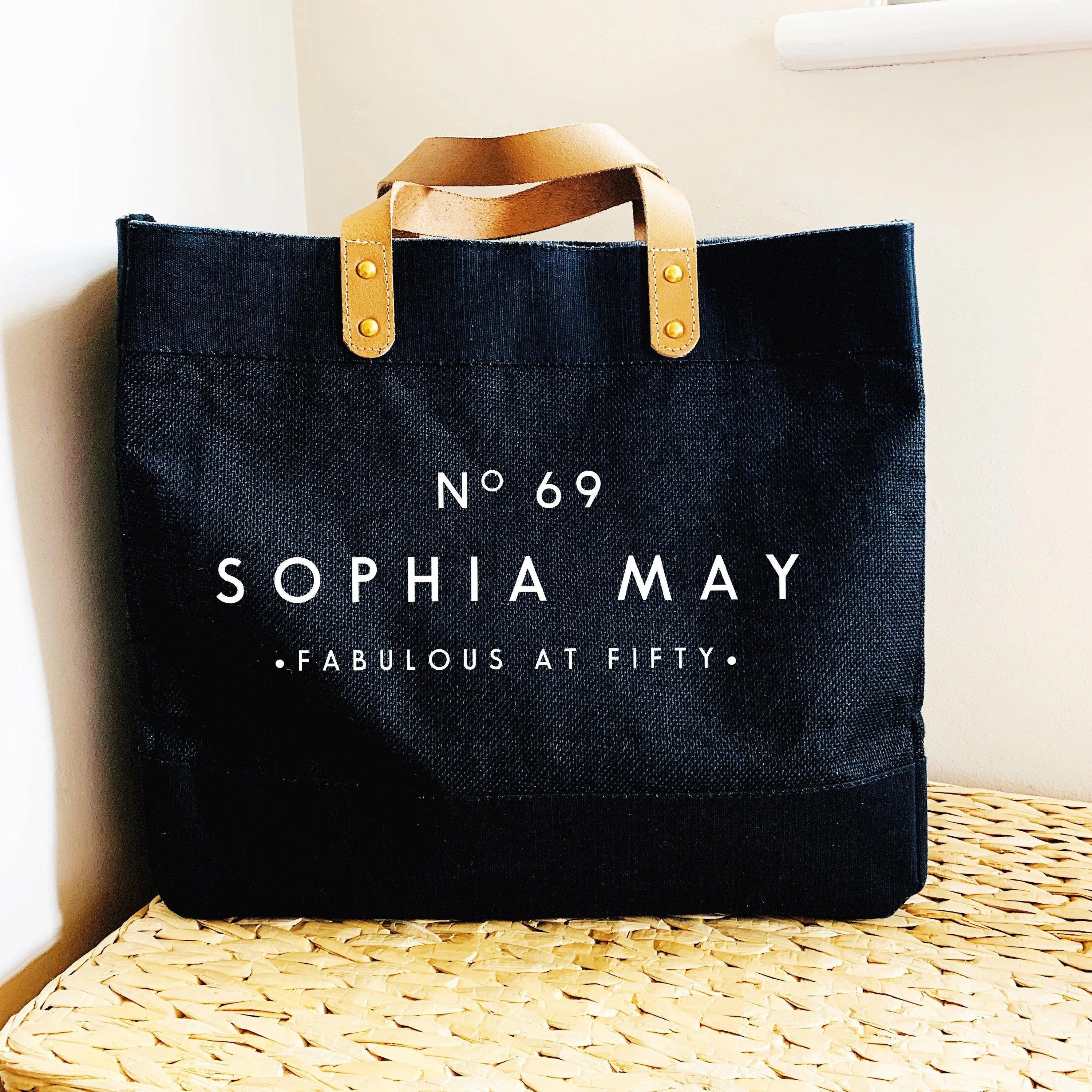 Personalised Bag | 50th Birthday Gift | Personalised Shopping Bag | Gift ideas for Her | Custom Beach Bag | Custom Bag | Custom Shopping Bag