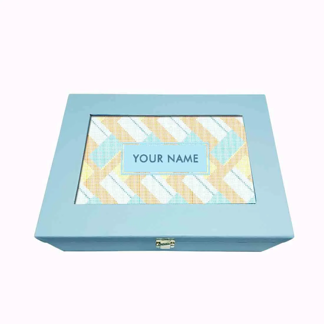 Personalised Jewellery Box for Women Gifting Add Your Name - Stripe