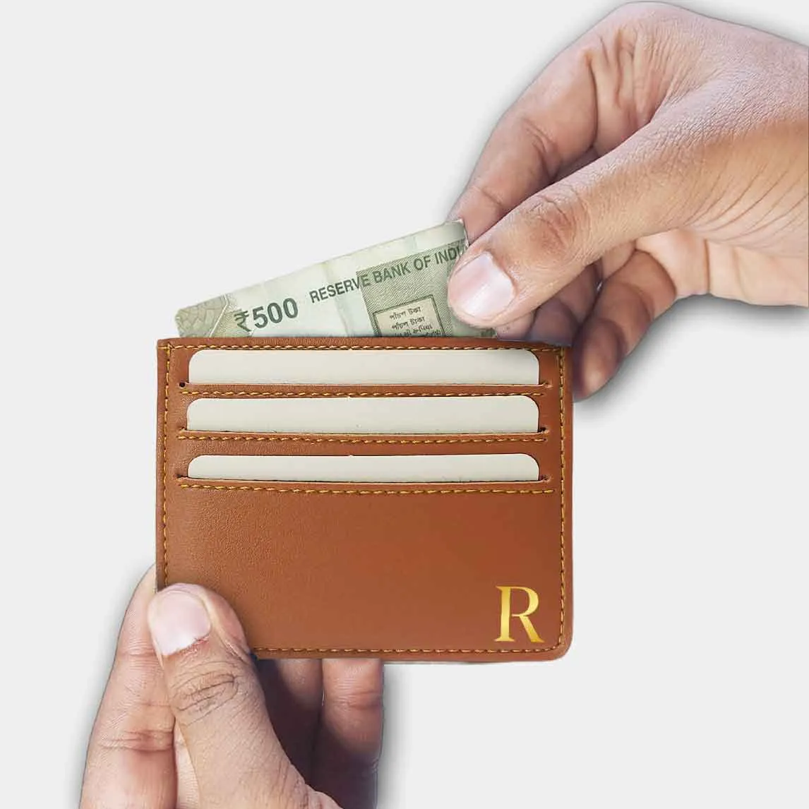 Personalized Debit Card Holder for Gents - Monogram