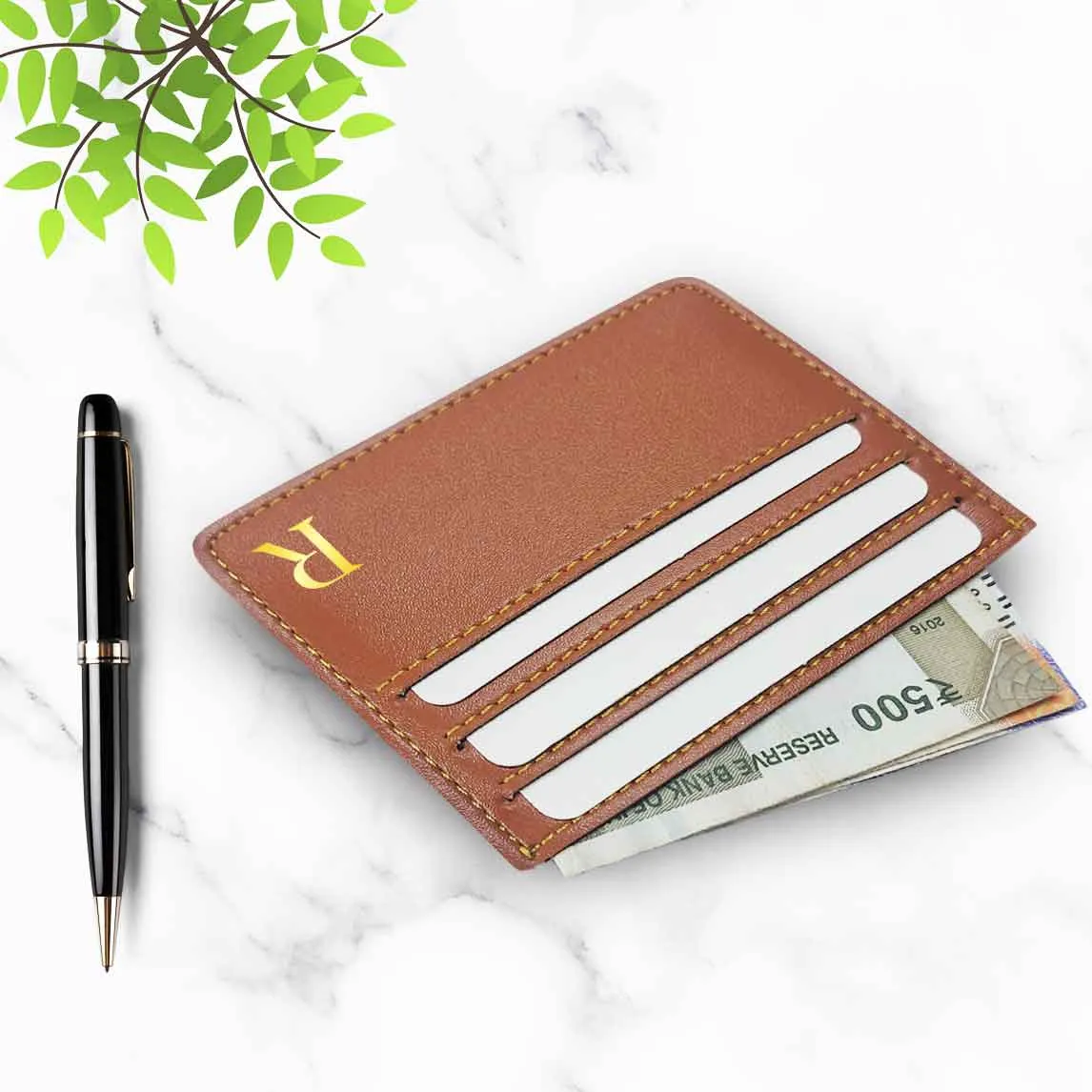 Personalized Debit Card Holder for Gents - Monogram