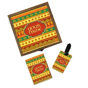 Personalized Travel Gifts - Yellow Ethnic