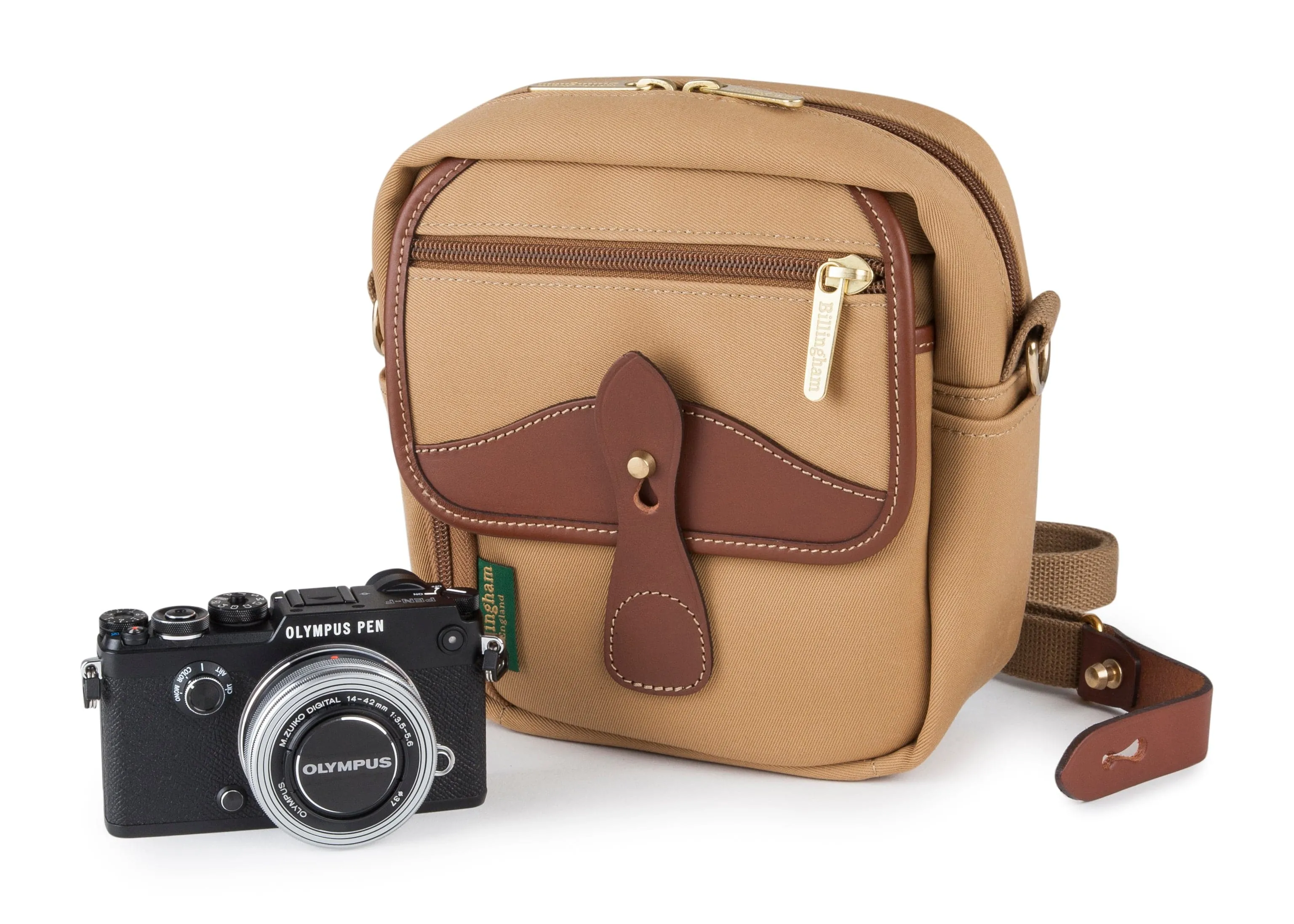 Pola Stowaway - Khaki Canvas / Tan Leather