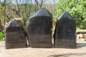 Polished Iolite Water Sapphire Points x 3 From South Africa