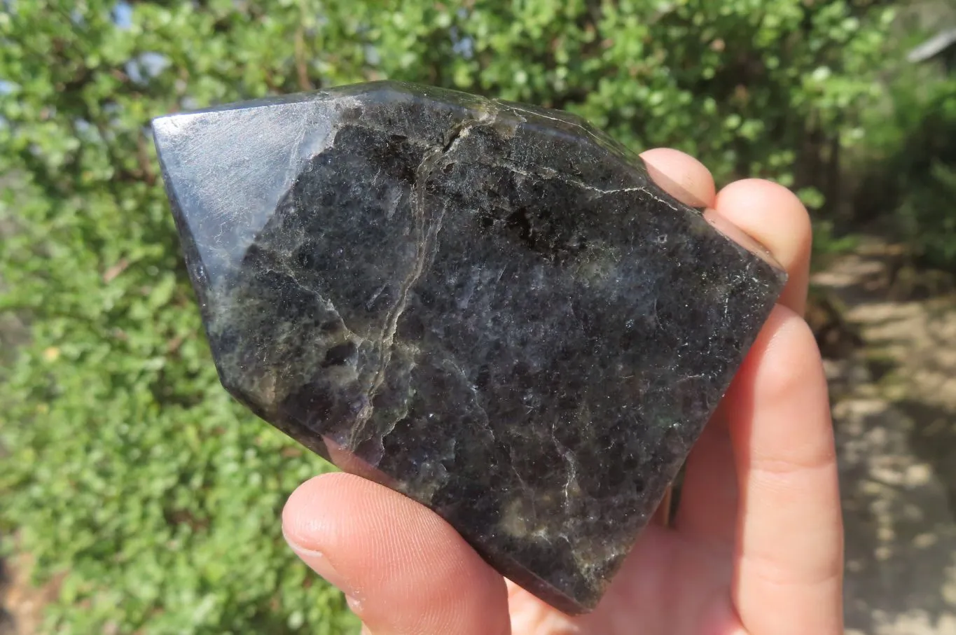 Polished Iolite Water Sapphire Points x 3 From South Africa