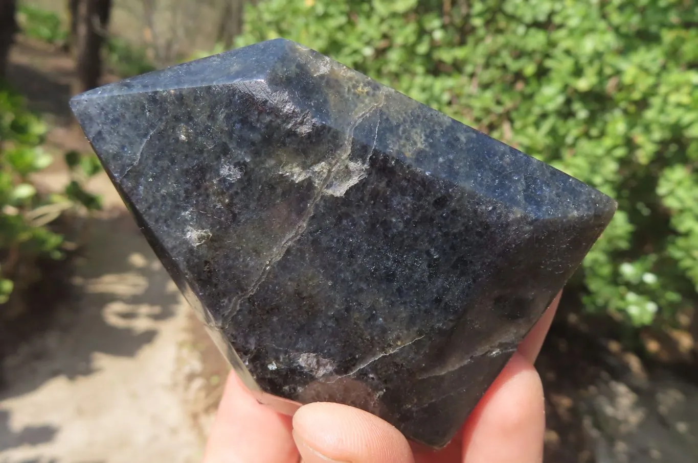 Polished Iolite Water Sapphire Points x 3 From South Africa