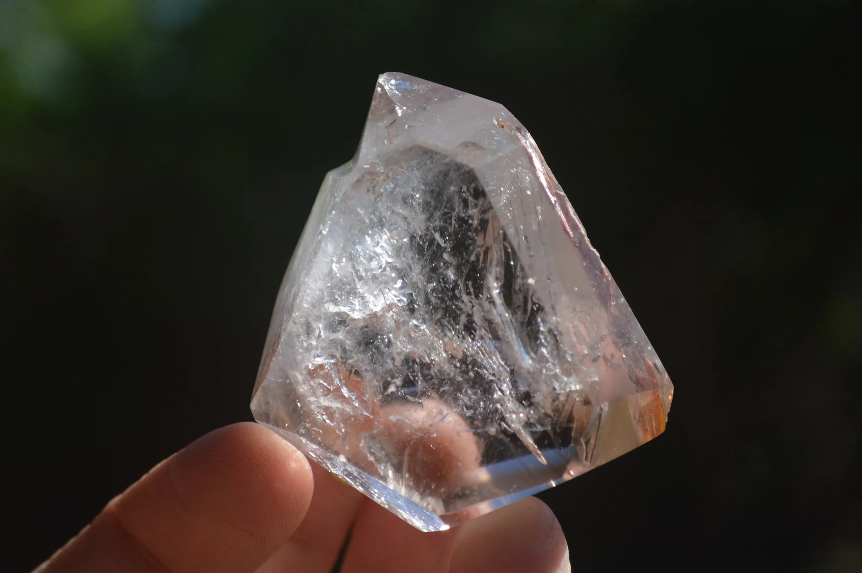 Polished Mixed Inclusion Quartz Crystals x 12 From Madagascar