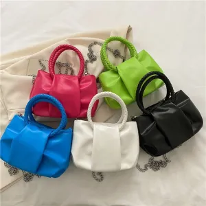 Portable Cloud Underarm Pleated Tote Chain Crossbody Bag