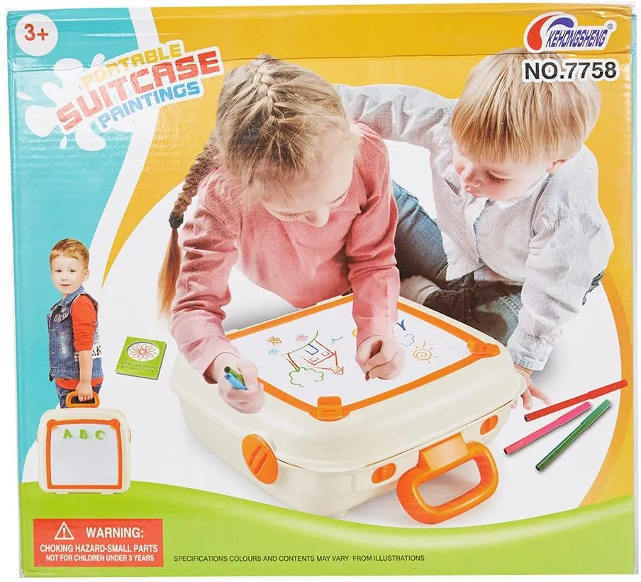 Portable Travel Suitcase Painting Toy for Kids