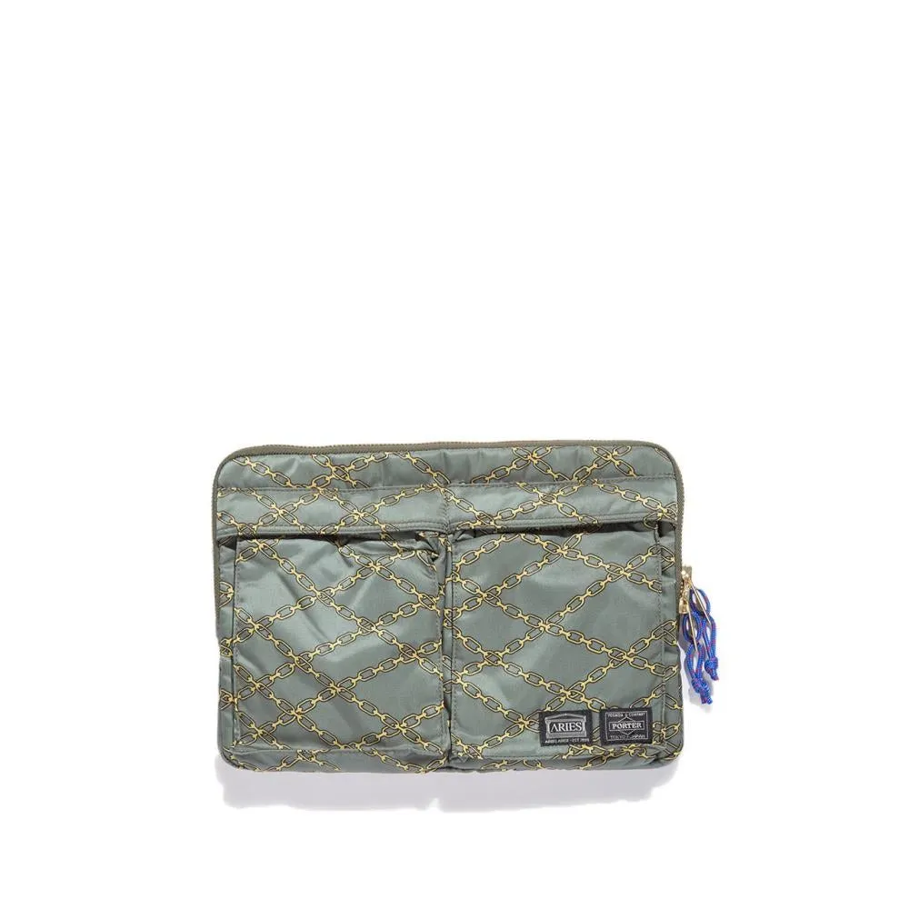 porter by yoshida x aries document case (olive)