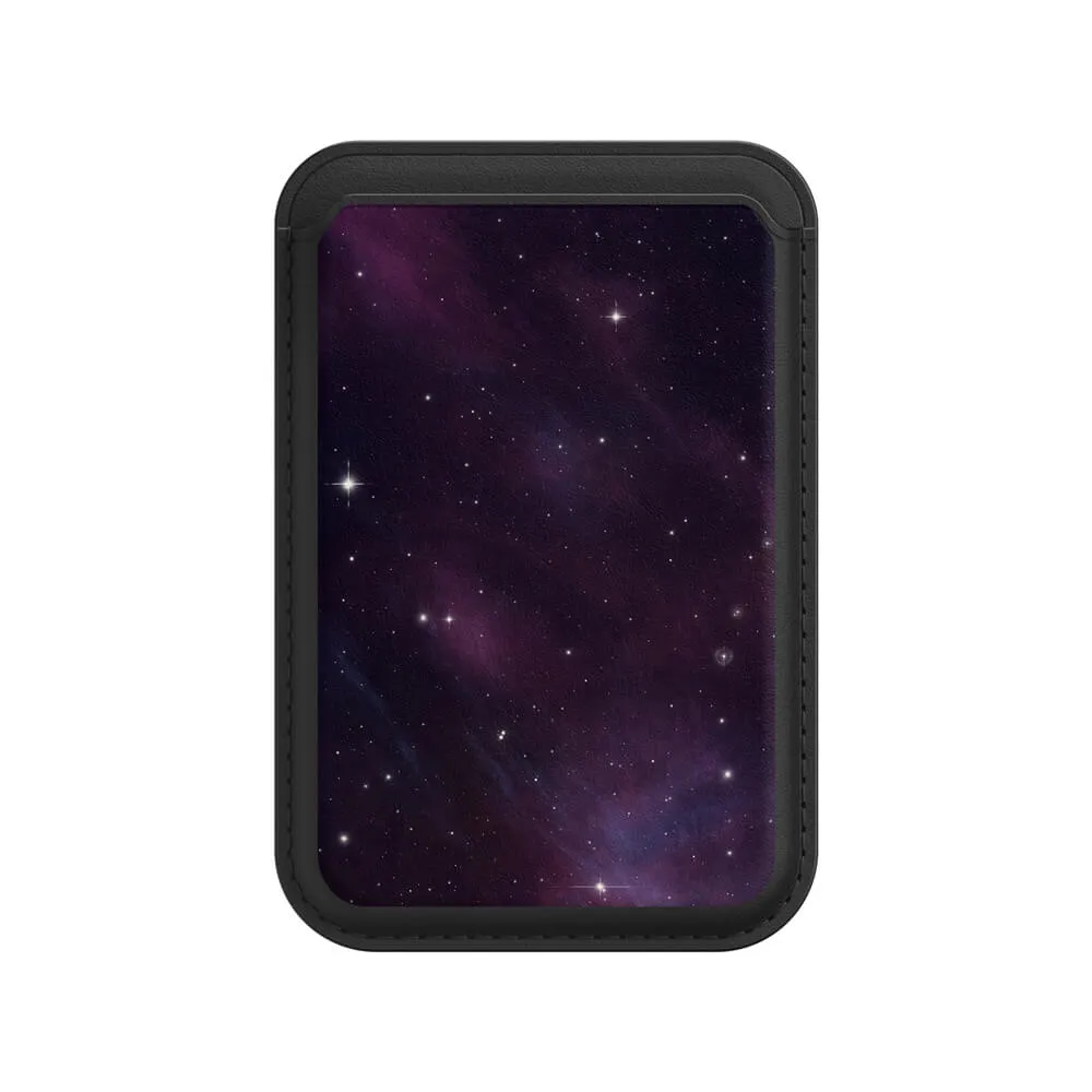 Purple Black | Leather Wallet with MagSafe