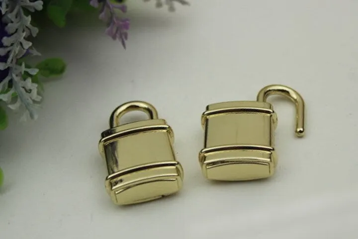 Purse Keyless Switch Padlock 22x40mm Charm Organizer Luggage Hardware Gold Lock And Key Closure Small Bag Clutch Metal Accessories Wholesale