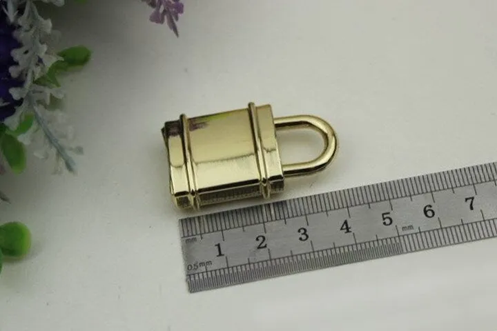 Purse Keyless Switch Padlock 22x40mm Charm Organizer Luggage Hardware Gold Lock And Key Closure Small Bag Clutch Metal Accessories Wholesale