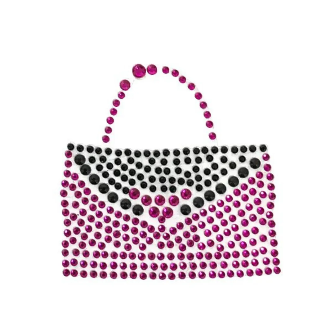 Purse Sticker Pink and Black (Each)