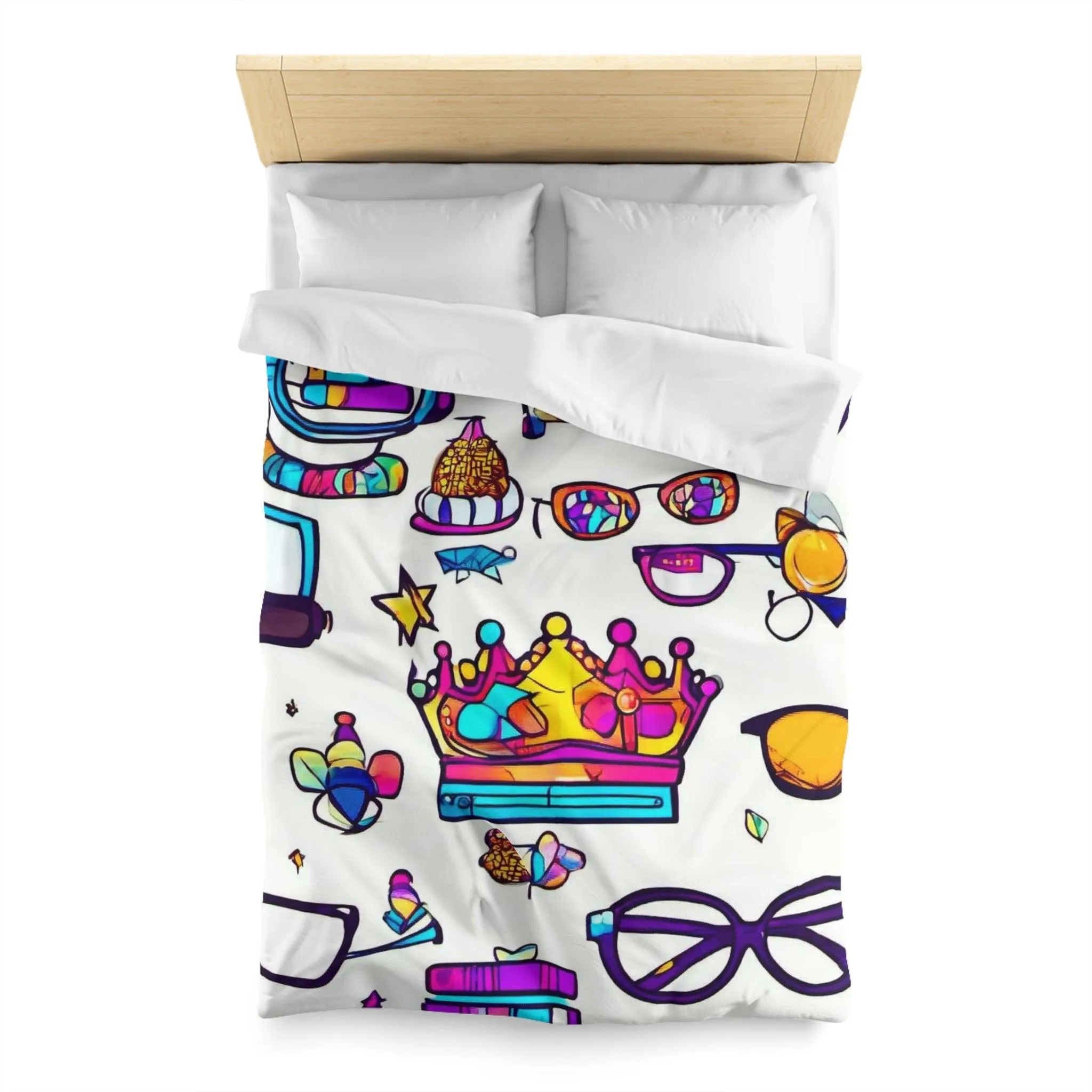 "Nerd Chic" Microfiber Duvet Cover