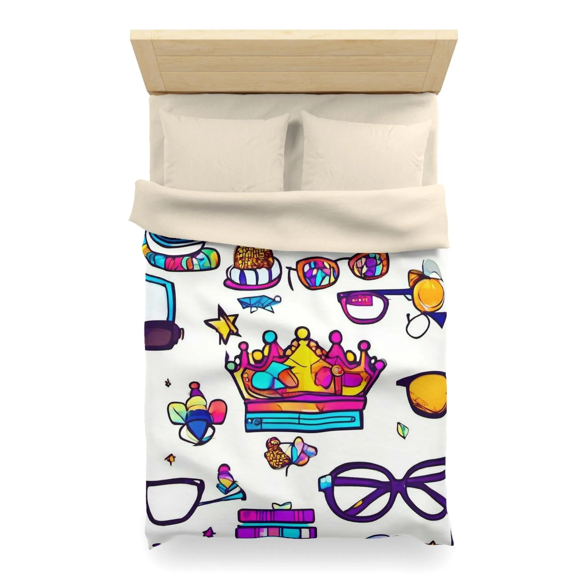 "Nerd Chic" Microfiber Duvet Cover