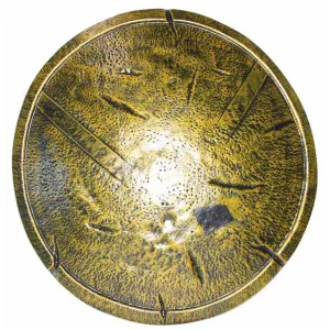 "Vintage Brass Shield - Elegant And Functional Decor"