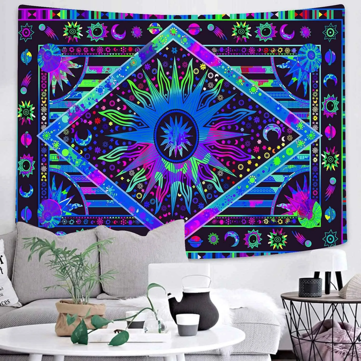 Rainbow Sun Tapestry