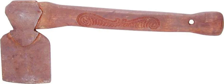 RARE MAORI BATTLE AXE PATITI, 19TH CENTURY