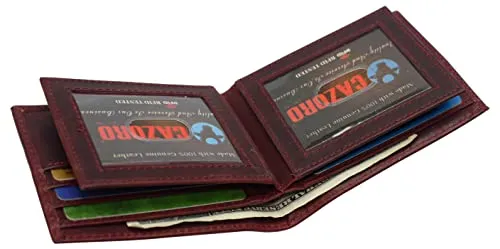 Real Cowhide Leather Mens Wallet RFID Blocking Multi Card Holder Wallets for Men Bifold Wallet