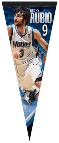 Ricky Rubio "Signature Series" NBA Premium Felt Collector's Pennant (2012-13) - Wincraft