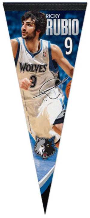 Ricky Rubio "Signature Series" NBA Premium Felt Collector's Pennant (2012-13) - Wincraft