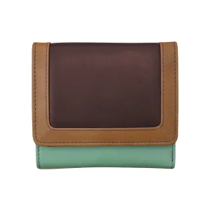 Sage Multi-Small Trifold Rfid Leather Wallet