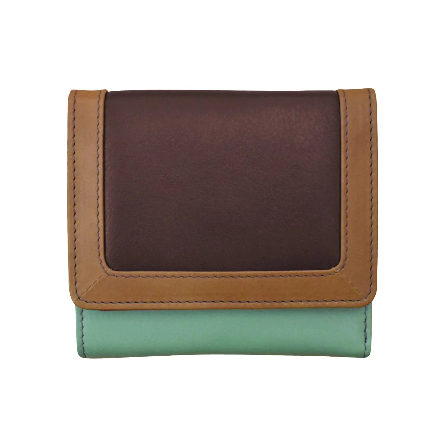 Sage Multi-Small Trifold Rfid Leather Wallet