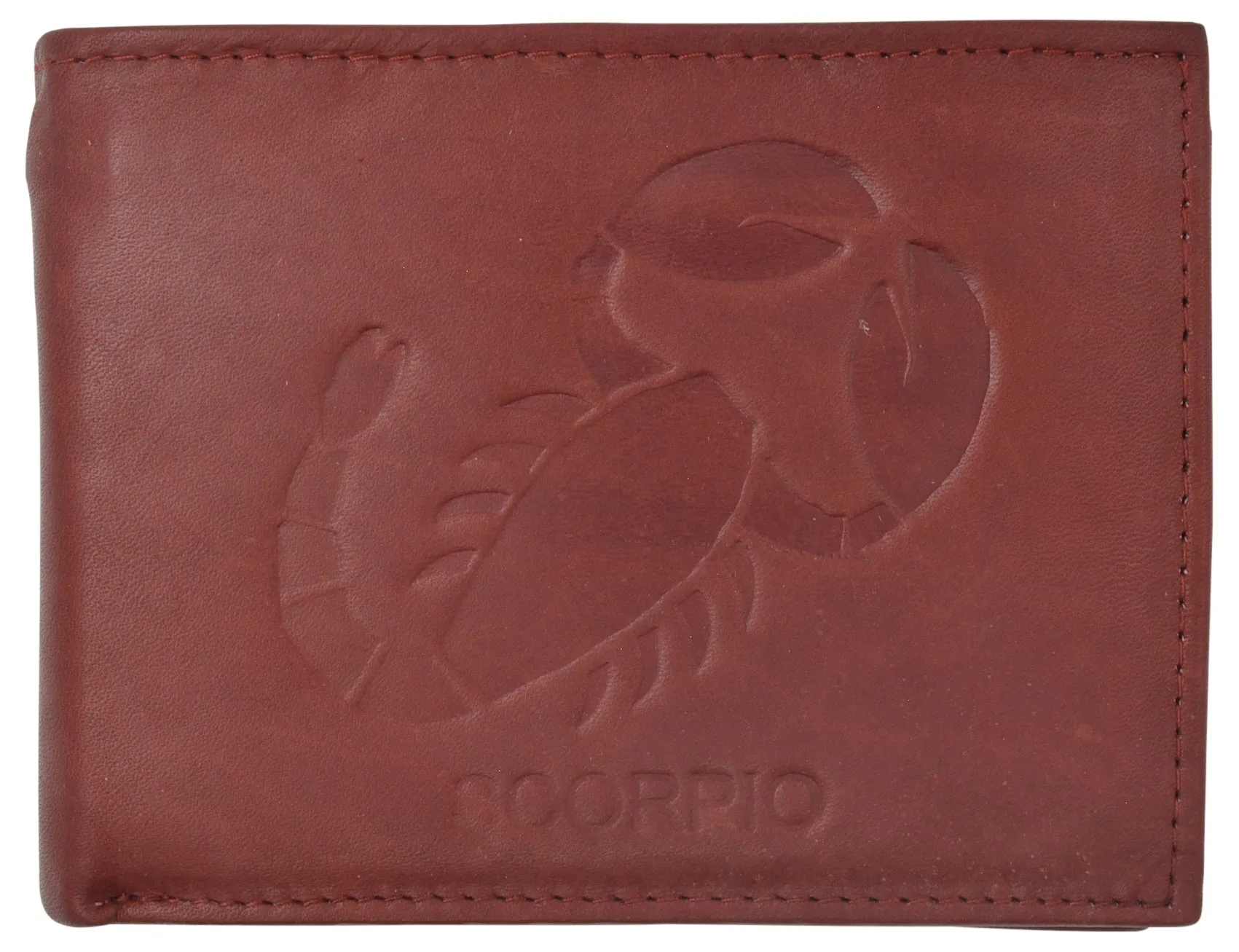 Scorpio Zodiac Sign Bifold Trifold Genuine Leather Men's Wallets