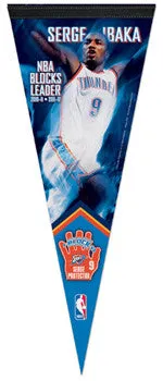 Serge Ibaka "Serge Protector" NBA Premium Felt Collector's Pennant - Wincraft Inc. 2012