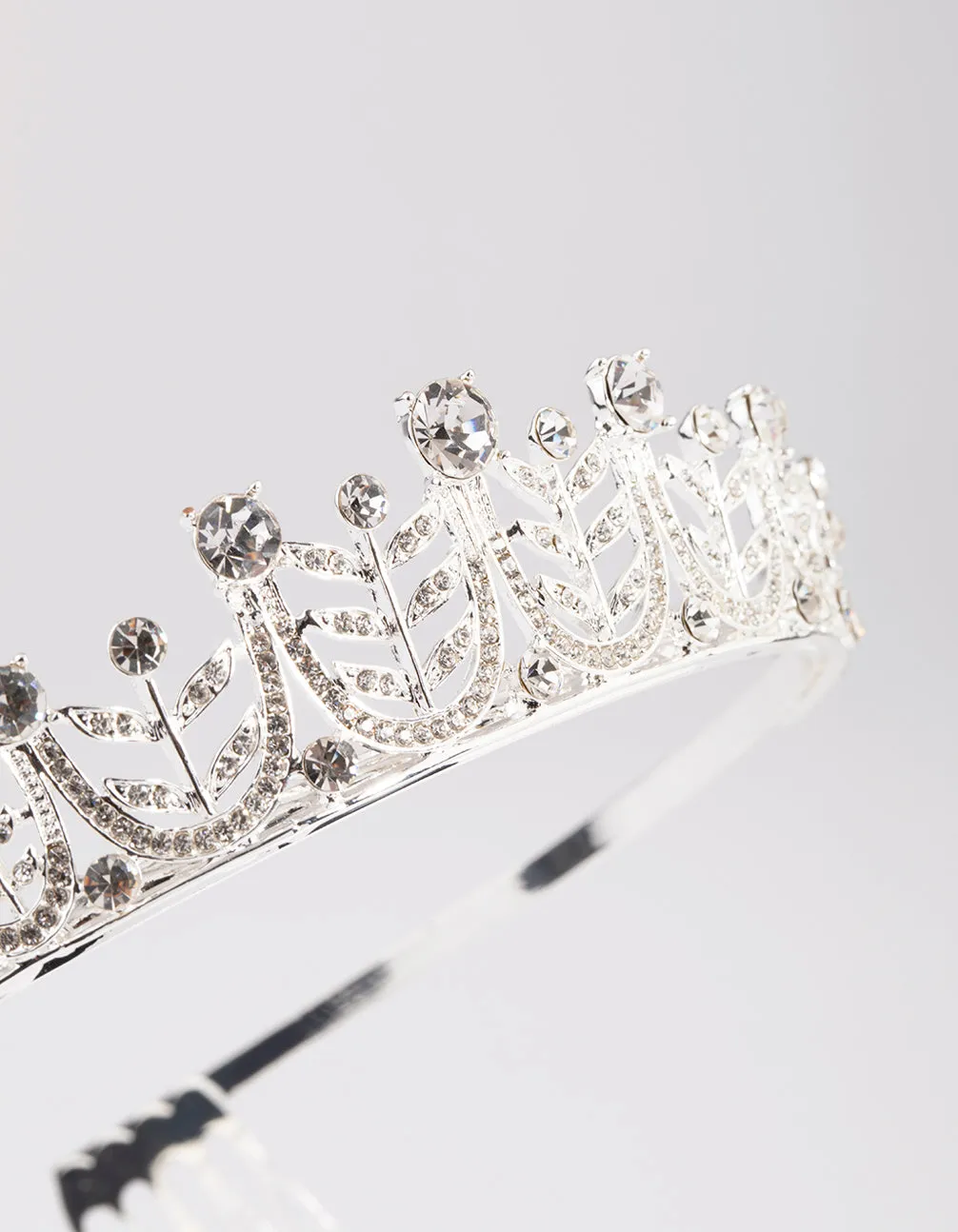 Silver Leaf Delicate Crown Headband