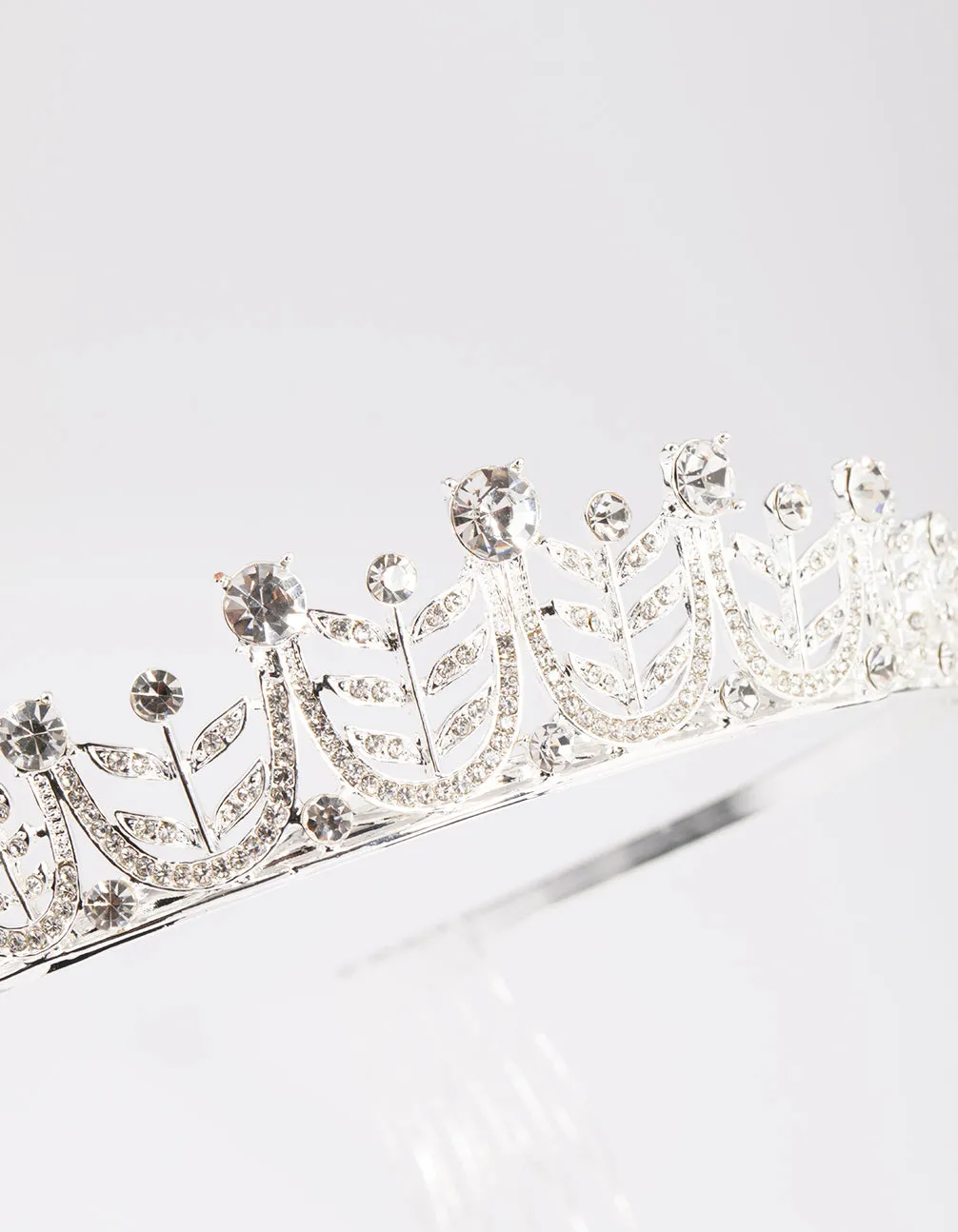 Silver Leaf Delicate Crown Headband