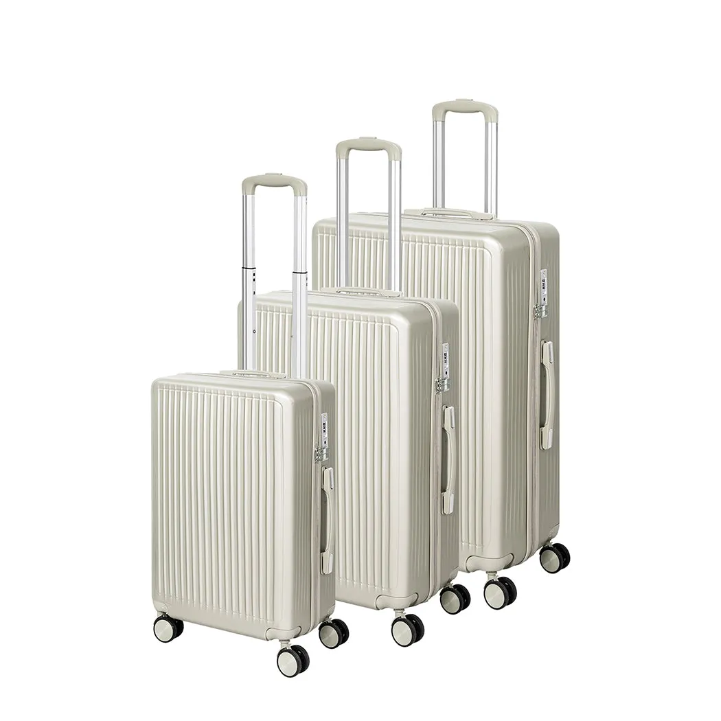 Slimbridge Luggage Suitcase Trolley White 3pc 20" 24" 28"