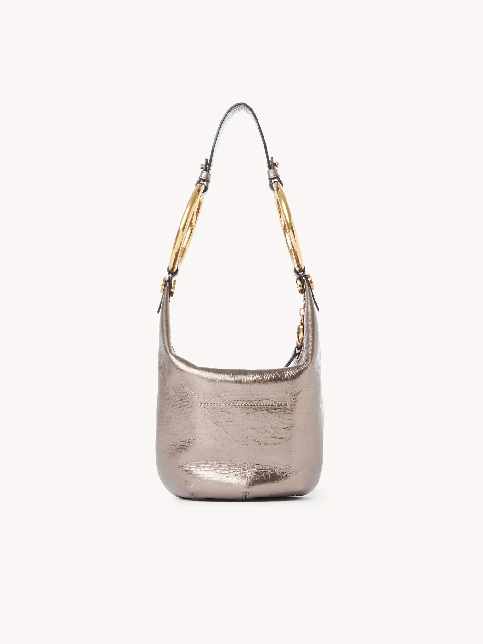 Small Bracelet Bag in Shiny Grey