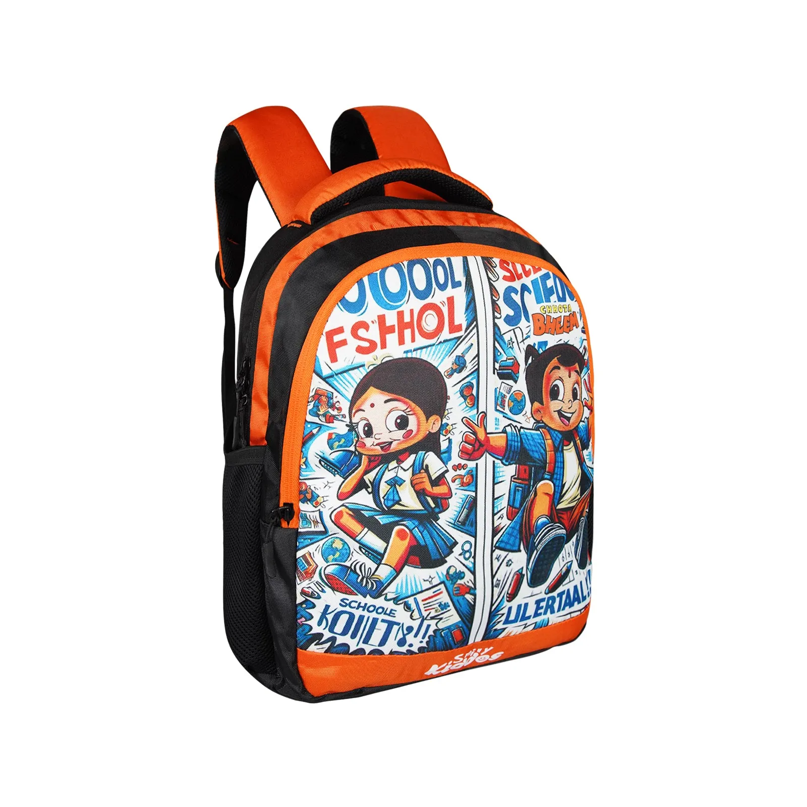 Smily Kiddos - Licensed Chhota Bheem Preschool Backpack I -Orange