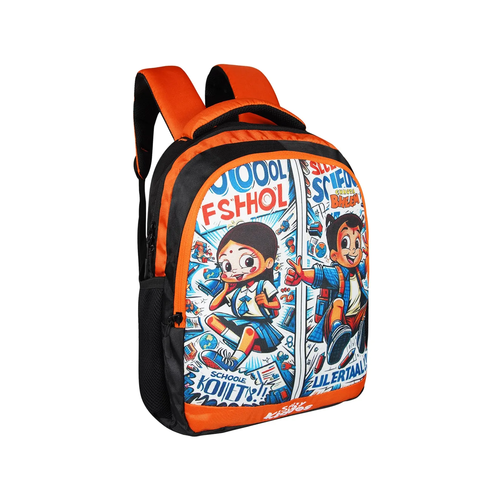 Smily Kiddos - Licensed Chhota Bheem Preschool Backpack I -Orange