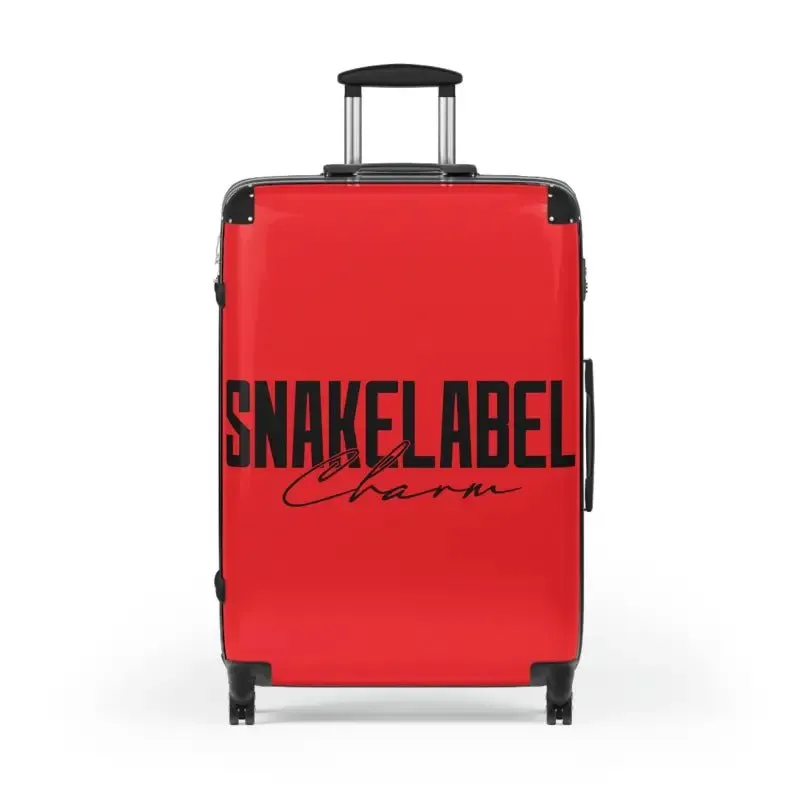 Snake Print Suitcase Built-in Lock and durable