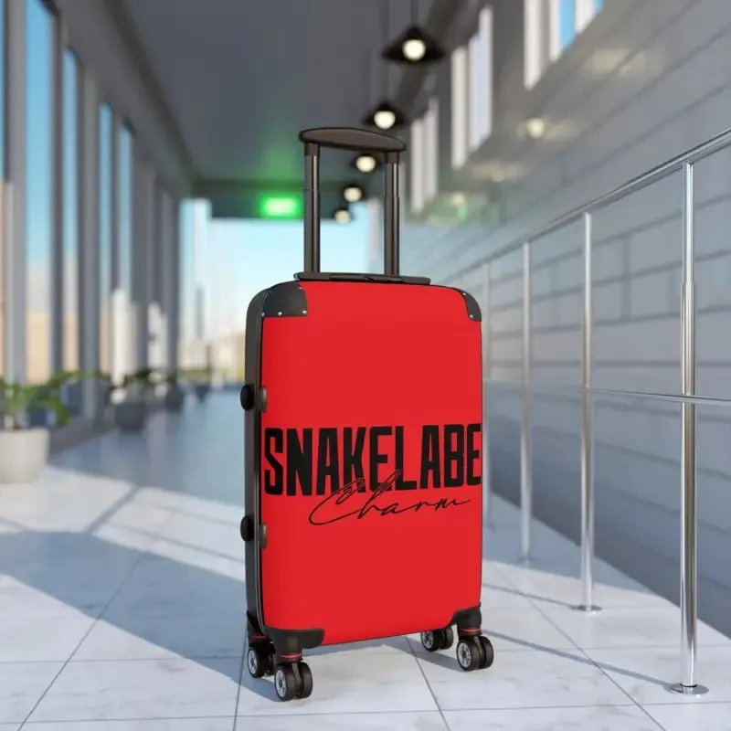 Snake Print Suitcase Built-in Lock and durable