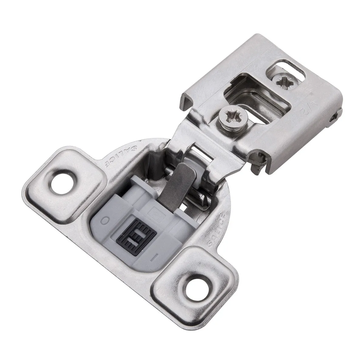 Soft Close 1/2 In. Overlay Face Frame Polished Nickel Hinge