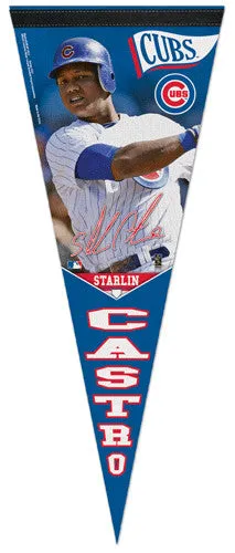 Starlin Castro "Signature" Chicago Cubs Premium Felt Collector's Pennant - Wincraft 2013