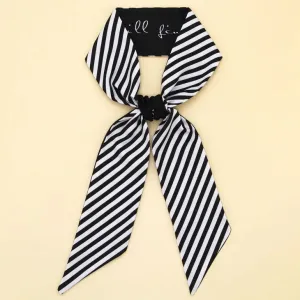 Striped Scarf - Black