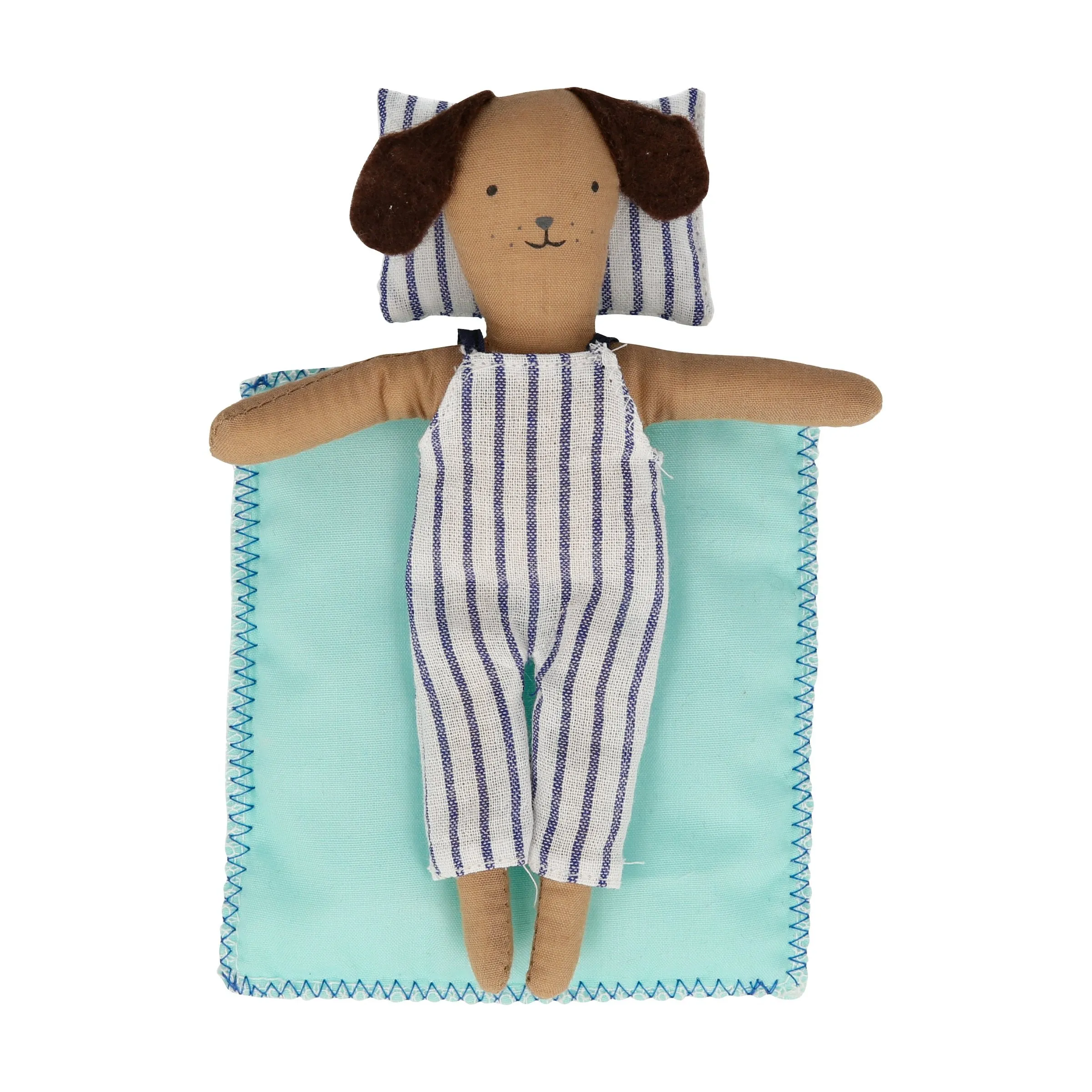 Stripy Puppy Mini Suitcase Doll