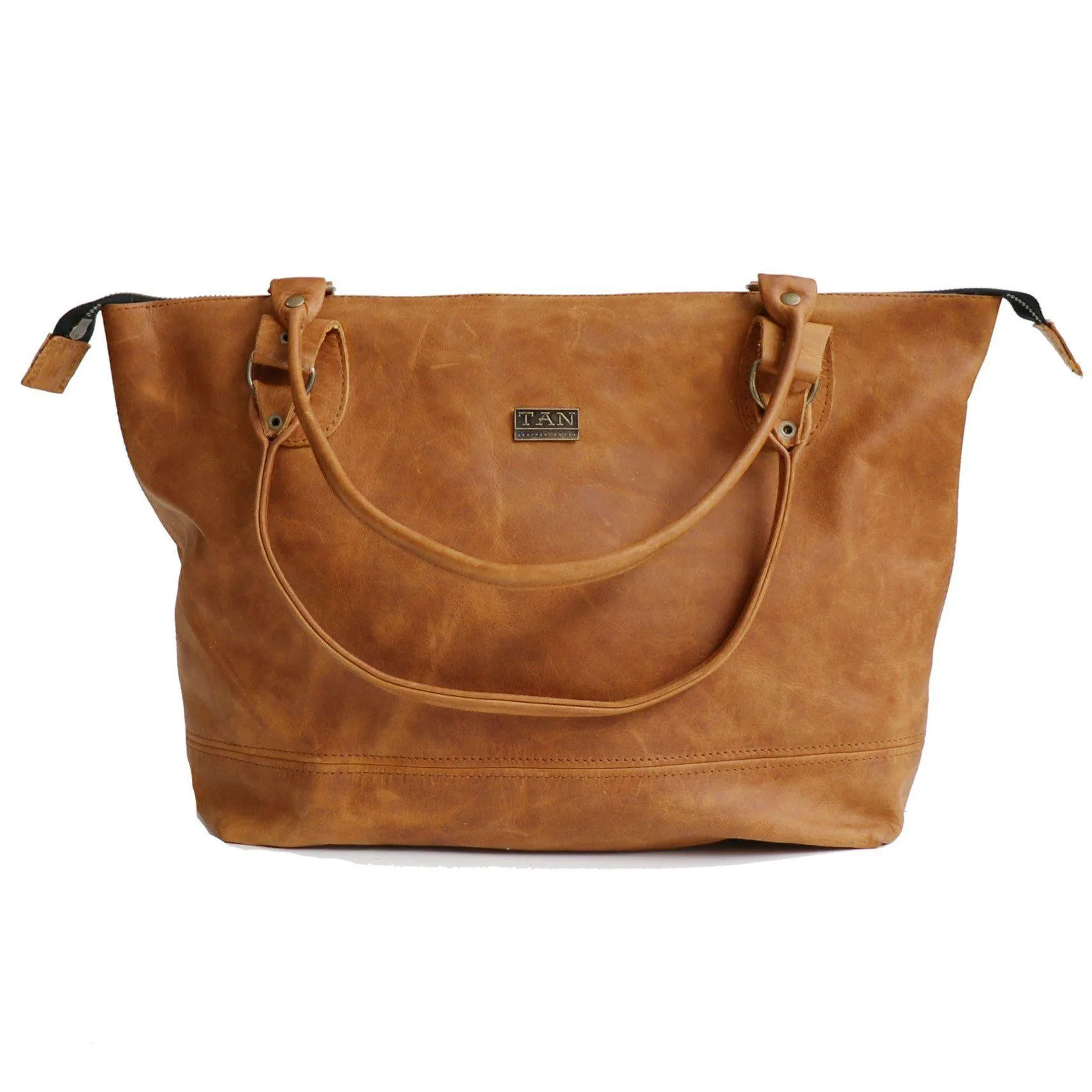 Tan Leather Goods - Daisy Leather Handbag | Toffee