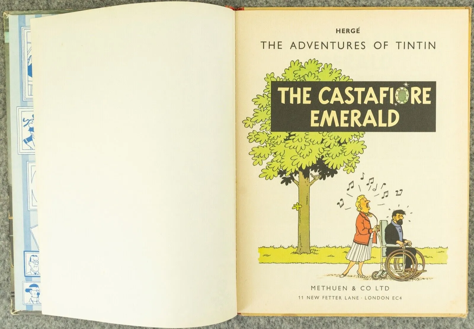 THE CASTAFIORE EMERALD Methuen 1963 1st Edition Hardback Rare Tintin book Herge EO