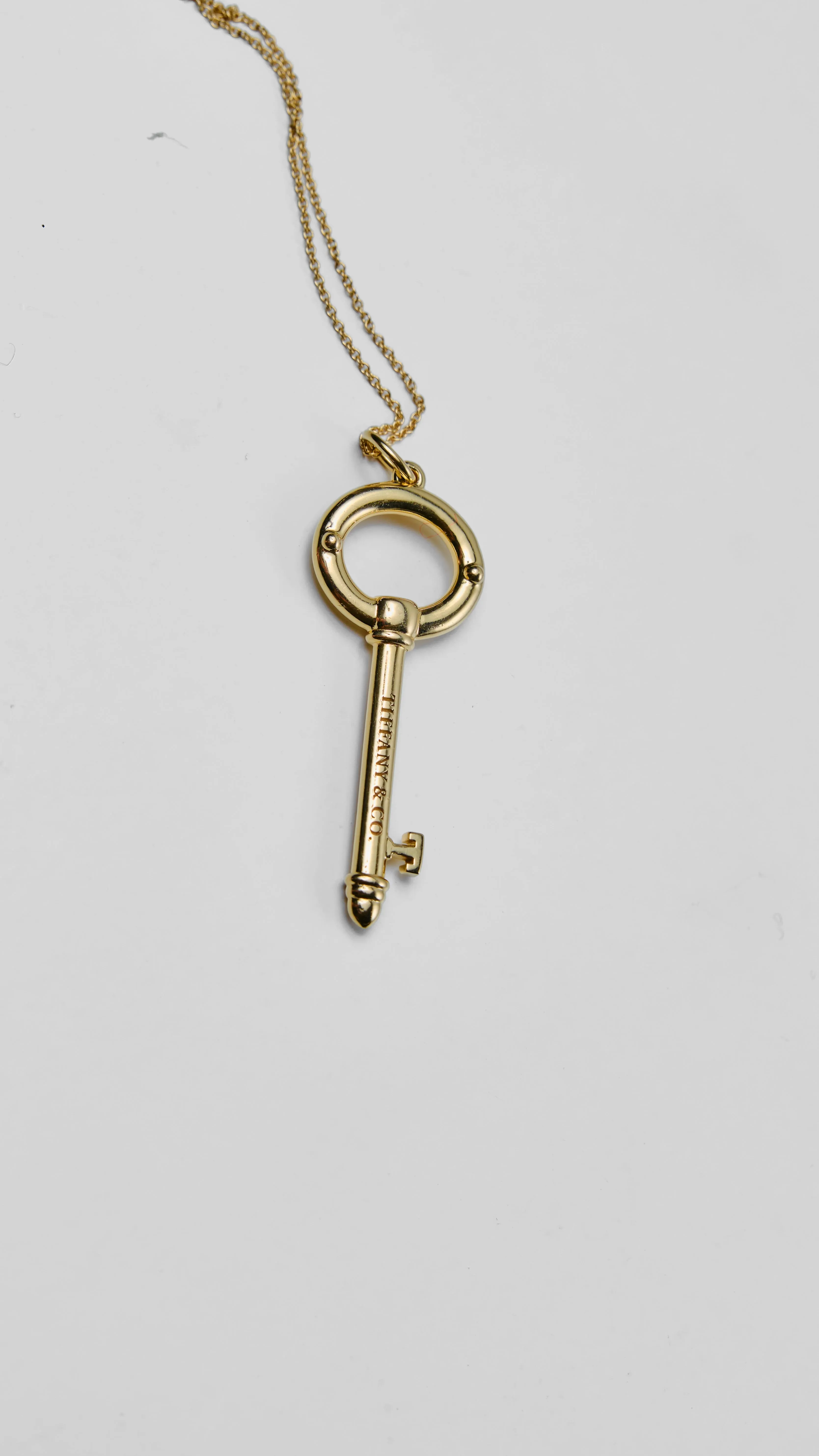 Tiffany & Co “New York” Oval Key Pendant Necklace