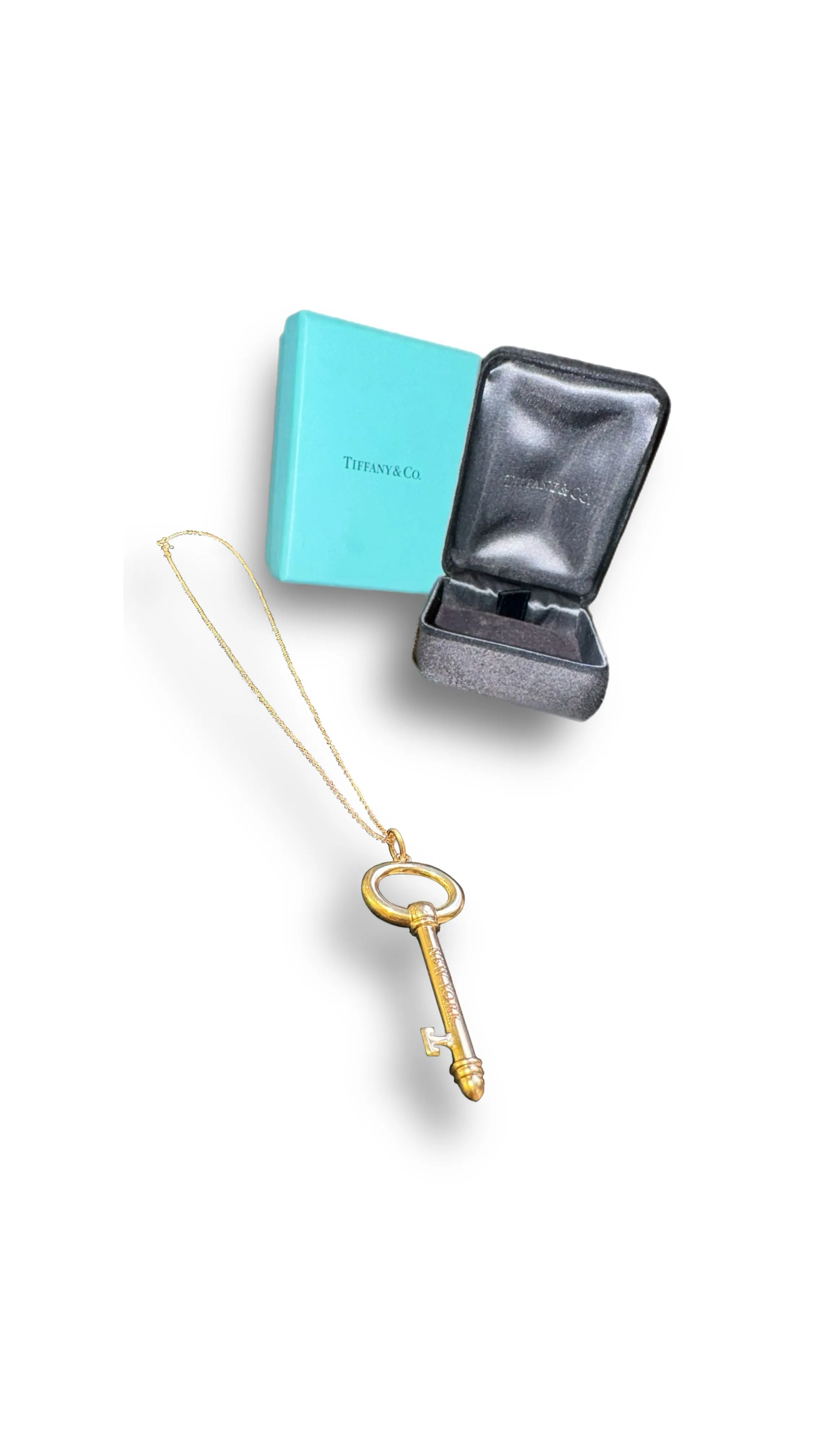 Tiffany & Co “New York” Oval Key Pendant Necklace