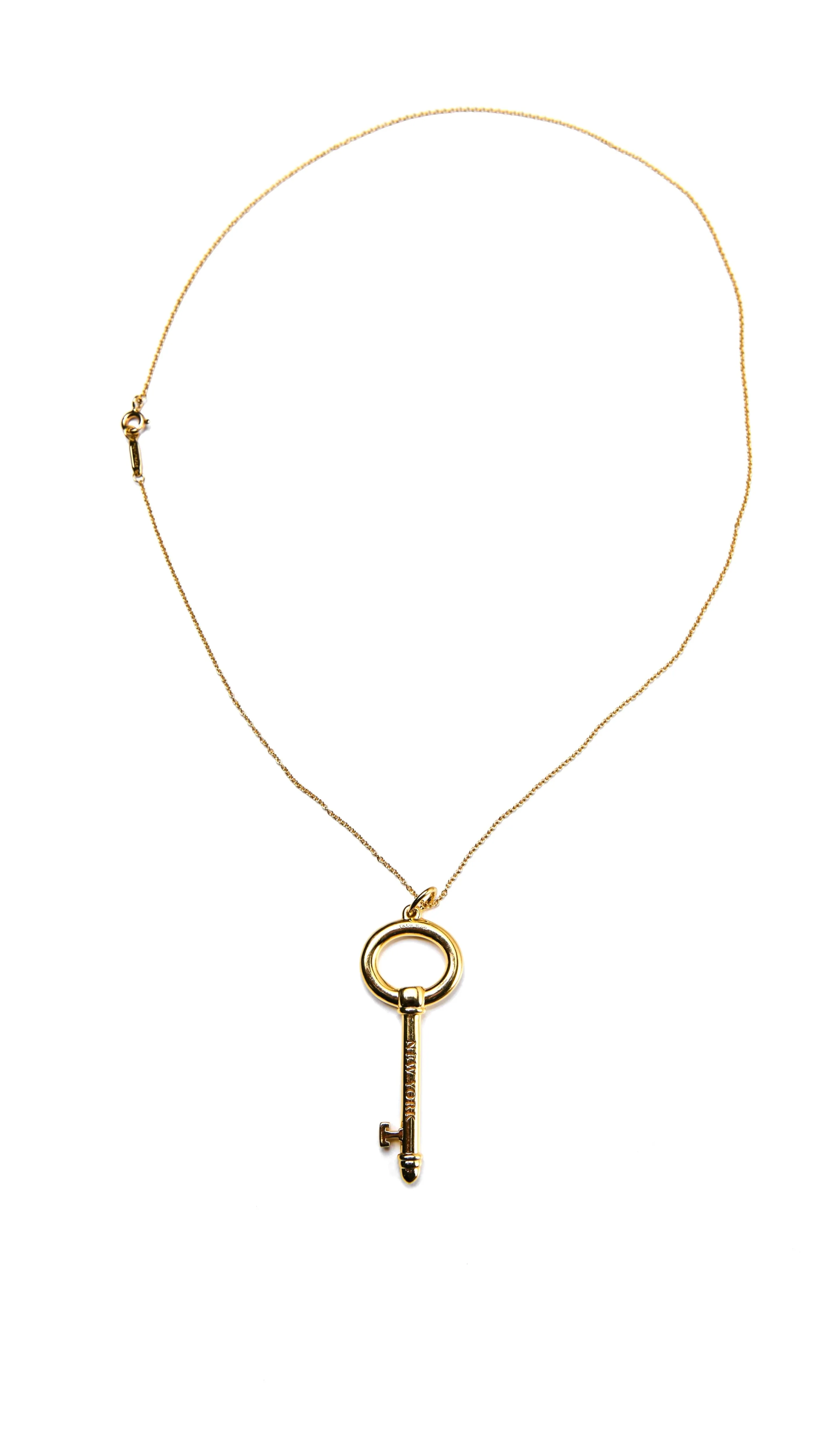 Tiffany & Co “New York” Oval Key Pendant Necklace