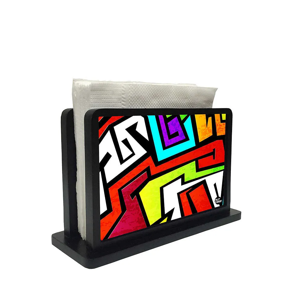 Tissue Holder Paper Napkin Stand - Graffiti Colors