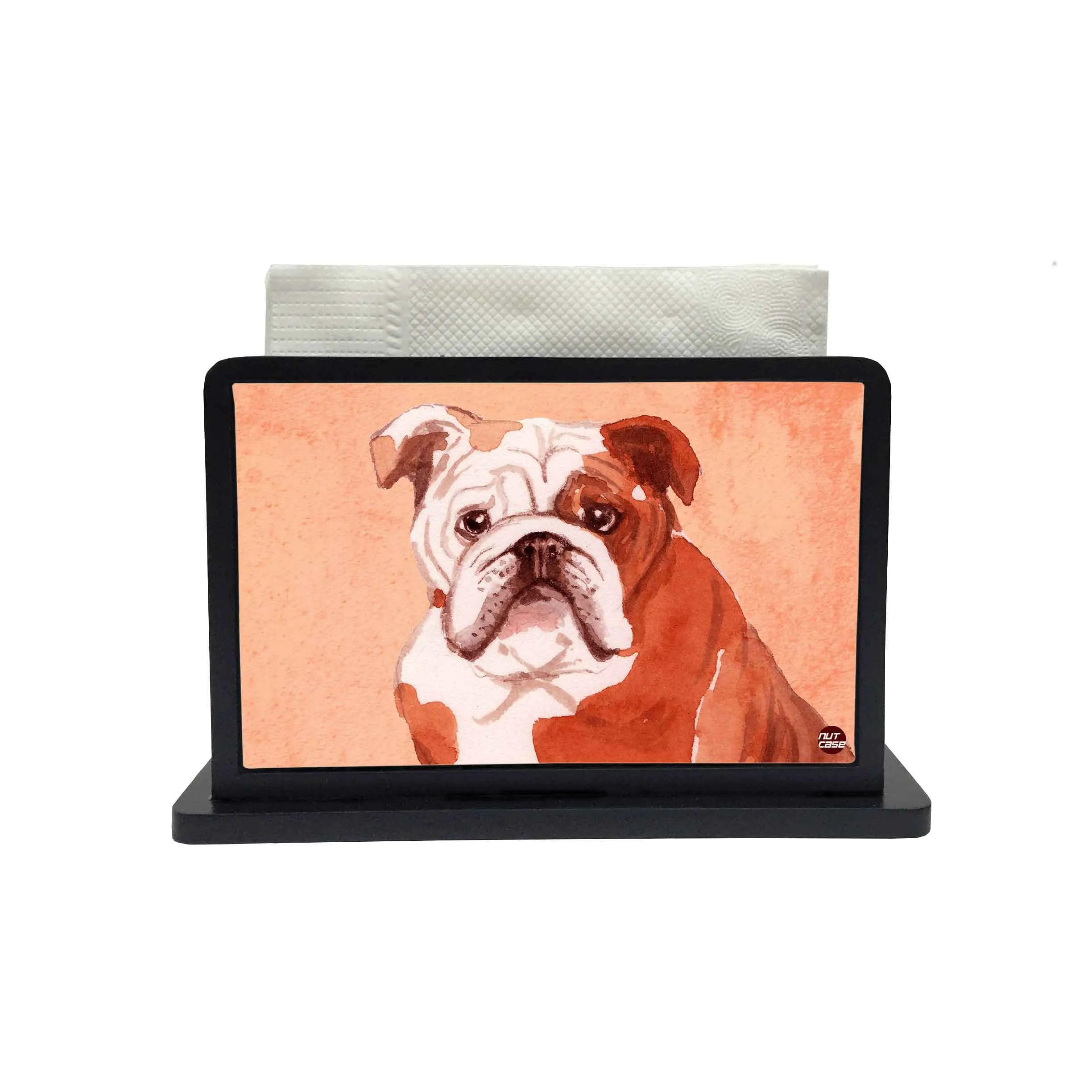 Tissue Holder Paper Napkin Stand - Pug Dog